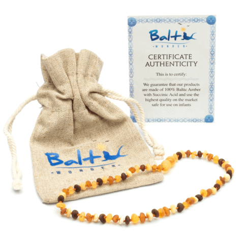 Raw Multi 4 Color Baroque Amber Teething Necklace